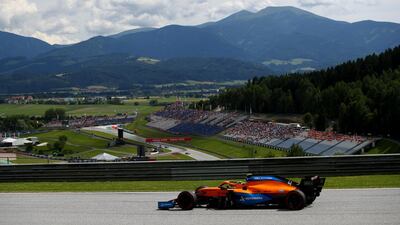 Lando Norris on his way to fifth place for McLaren. Reuters