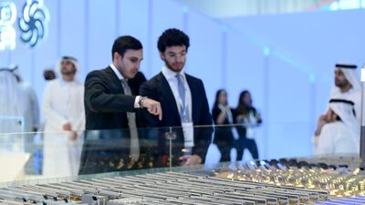 The Dubai Electricity and Water Authority (Dewa) stand at Abu Dhabi Sustainability Week in Adnec, Abu Dhabi. Khushnum Bhandari / The National
