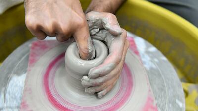 Guest Abdulla Haikan is an experienced potter.