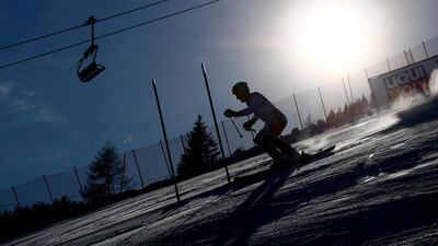 Switzerland's Justin Murisier in action during his men’s alpine combined slalom run at the FIS Alpine World Ski Championships at Cortina d'Ampezzo, Italy, on Monday, February 15. Reuters