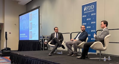 The pro-Iran Lego videos were discussed during a panel conversation, 'AI on the Front Lines', featuring speakers from the Foundation for Defence of Democracies.