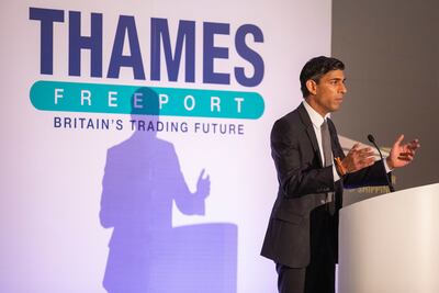Chancellor of the Exchequer Rishi Sunak during the launch of Thames Gateway. Photo: HM Treasury