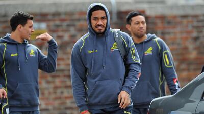Joe Tomane, left, will earn his eighth cap for the Wallabies against Scotland on Saturday. Ashley Vlotman / Getty Images