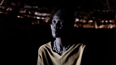 Ajou Bol Yel in Langic village. Her family of seven hosted nine neighbours who lost their homes in the floods. The UN has attributed the increased frequency of flooding to climate change.