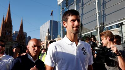 Serbia's Novak Djokovic arrives to attend a publicity event ahead of the Australian Open. Reuters