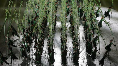 Dancers perform during the opening ceremony of the 31st Southeast Asian Games in Hanoi. AP