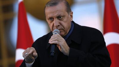 Draped in delusions of grandeur, Turkey's president Recep Tayyip Erdogan is igniting deadly new fires in the Middle East. EPA