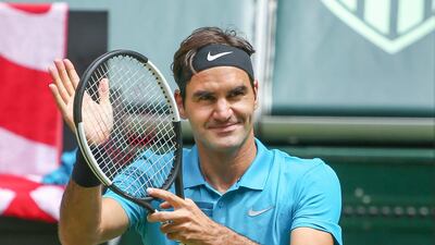 Roger Federer faces Borna Coric in Sunday's Halle final. Friso Gentsch / dpa via AP