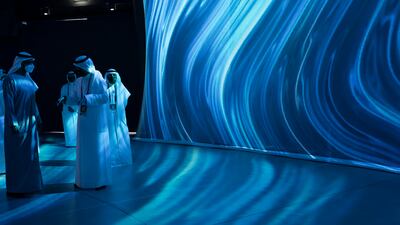 A visit to the Kuwait pavilion by Sheikh Mohamed.