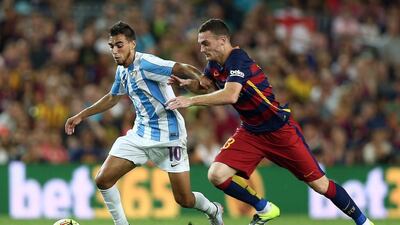 Thomas Vermaelen, right. Toni Albir / EPA