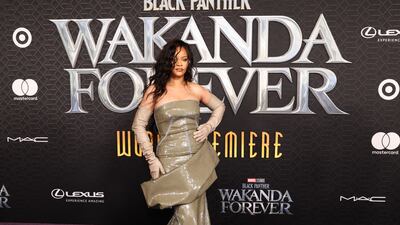 Rihanna at the premiere of 'Black Panther: Wakanda Forever' in Los Angeles, California. Reuters