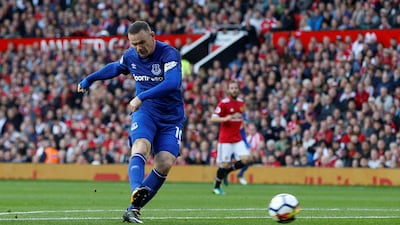 Wayne Rooney received a standing ovation when he left the pitch during Everton's 4-0 defeat to Manchester United at Old Trafford on Sunday. Andrew Yates / Reuters
