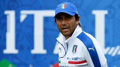 Antonio Conte's Italy defence is made up entirely of Juventus players. Vincezno Pinto/ AFP