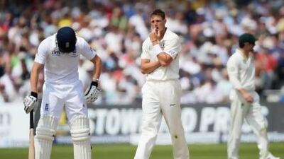 James Pattinson, centre, did enough in the first Test but will need to get more out of the new ball on the Lord's pitch. Gareth Copley / Getty Images