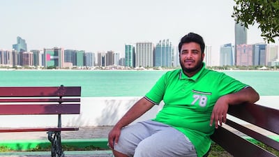 When Ali Abdulla isn't working as a policeman, a big part of his life involves football. Mona Al-Marzooqi/ The National
