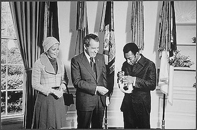Richard Nixon meets Pele in 1973. Photo: US National Archives