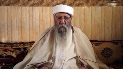 Baba Shaikh, the supreme spiritual leader of the Iraqi Yazidi religious minority is pictured at his home in the town of Sheikhan, some 50km northeast of Mosul, on July 16, 2019. AFP