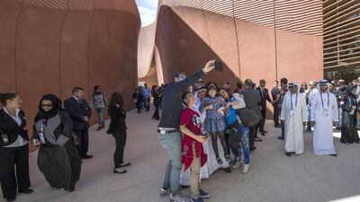 The UAE pavilion's architects, Foster + Partners took their inspiration from the evocative landscape and sustainable traditional architecture of the Emirates. Giuseppe Aresu / The National