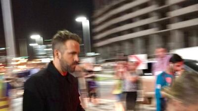 Twitter user @Doshtoevsky shared this photo of Ryan Reynolds on Reem Island.
