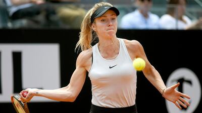 Ukraine's Elina Svitolina returns the ball Estonia's Anett Kontaveit during their women's singles semi-final at the Italian Open in Rome. Claudio Onorati / AP Photo