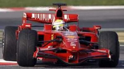 The Ferrari driver Luca Badoer during testing in Barcelona, Spain.