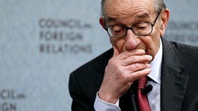 Alan Greenspan, the former chairman of the US Federal Reserve. Chip Somodevilla / AFP