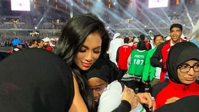 Nicole Scherzinger at the Special Olympics closing ceremony on March 21. Of the ceremony, the former Pussycat Doll wrote: "Athletes, you are of such determination, power, SUPERPOWERS, strength, grace, humility and pure LOVE! Congratulations to all of the incredible talent that competed and celebrated with us tonight!" Instagram / Nicole Scherzinger