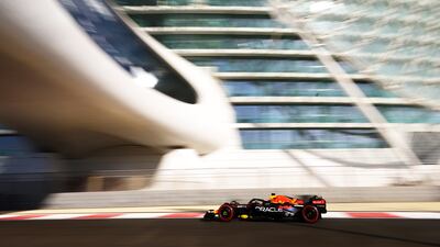 Red Bull reserve driver Liam Lawson on track during practice ahead of the Abu Dhabi GP at Yas Marina Circuit. Getty Images