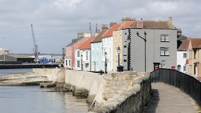The Town Wall, docks and houses on Hartlepool's Headland. Stuart Boulton for The National
