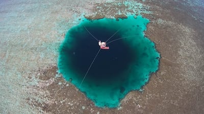 The worlds deepest blue hole is Dragon Hole in the South China Sea. Photo: Wikimedia