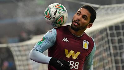 Aston Villa's Douglas Luiz in action. EPA