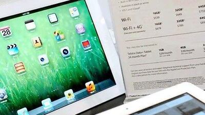 The new iPad, launched this month, is not compatible with the 4G networks found in the Middle East. AFP
