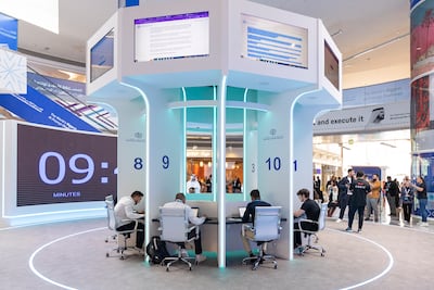 A look inside Dubai's Global Prompt Engineering Championship, which had participants from around the world. Photo: Dubai Future Foundation