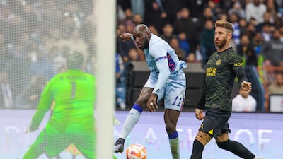Saudi All-Stars in action against French champions PSG at the King Fahd University Stadium in Riyadh, Saudi Arabia. Photo: General Entertainment Authority