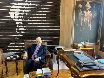 Ersat Hurmuzlu, one of the founders of Bab El Amud, at the publishing house's offices in Istanbul's Zeytinburnu district. Lizzie Porter / The National