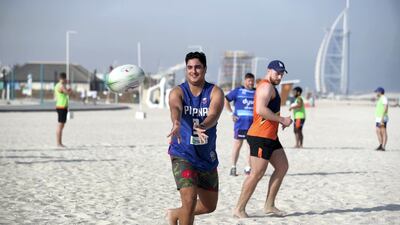 Sidant Mehra takes part in the training session.