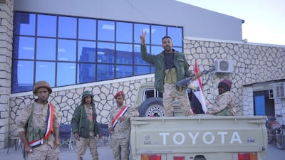 National Shield forces in Yemen's governorate of Hadhramaut, after seizing it from Southern Transitional Council forces. AFP