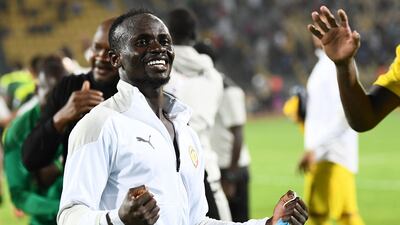 Senegal's Sadio Mane celebrates after the match. AFP