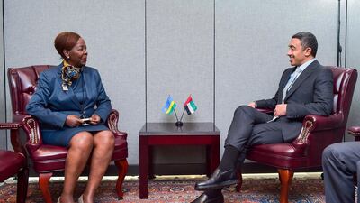 Sheikh Abdullah held discussions with Louise Mushikiwabo, Rwanda's minister of foreign affairs, cooperation and East African community.