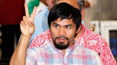 Manny Pacquiao - the Filipino Subo. Pic: Pat Roque/AP