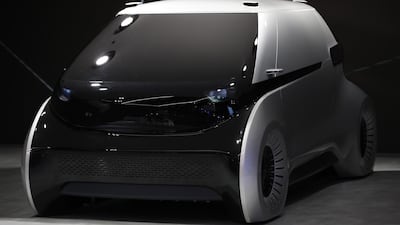 A Hyundai M Vision concept vehicle sits on display. Seong Joon Cho / Bloomberg