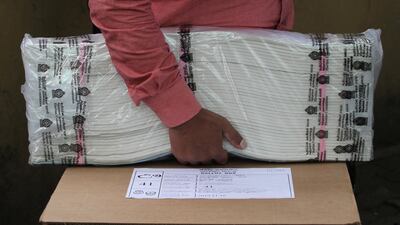 The ballot paper allows Sri Lankans to pick three out of the 35 candidates running for president, in order of preference. EPA