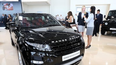 Land Rover Mena sales were up a whopping 49 per cent on 2012 with its new Range Rover, which is now the best selling vehicle for the brand. Pawan Singh / The National