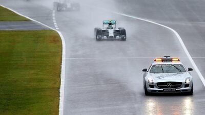 The Japanese Grand Prix restarts on Sunday behind a safety car. Mark Thompson / Getty Images / October 5, 2014
