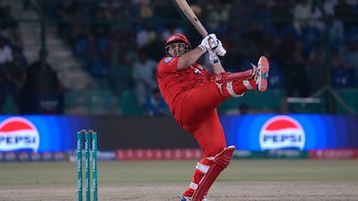 Islamabad United' Azam Khan plays a shot. AP