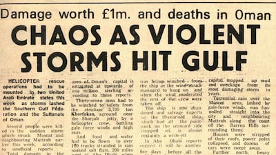 A newspaper clipping Catastrophes, Crashes and Crimes in the UAE by Dr Athol Yates (Courtesy: Medina Publishing)
