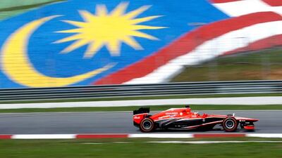 Marussia's Jules Bianchi drove another impressive race at Sepang. Pic: Samul Said/Reuters
