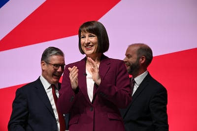 Chancellor Rachel Reeves with Prime Minister Keir Starmer, left, and Business and Trade Secretary Jonathan Reynolds. They have made a concerted effort to attract big-name investors to next week's International Investment Summit. Getty Images