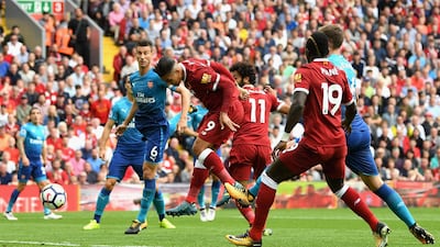 Centre forward: Roberto Firmino (Liverpool) – Superb against first Hoffenheim and then Arsenal, the Brazilian scored the all-important opener against Arsenal. Michael Regan / Getty Images