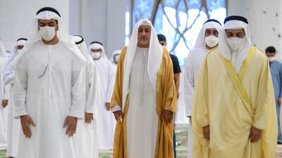 Sheikh Dr Sultan bin Khalifa Al Nahyan, centre.